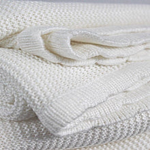 Load image into Gallery viewer, Cot Knitted Bamboo Blanket - Natural

