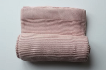 Load image into Gallery viewer, Knitted Bamboo Blanket - Blush
